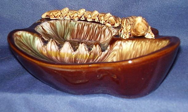 Kenmar Alligator Redware Ashtray ~ Japan Kenmar Alligator Redware Ashtray ~ Japan