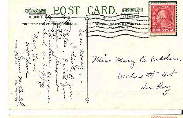 1917 Embossed Christmas Postcard 1917 Embossed Christmas Postcard