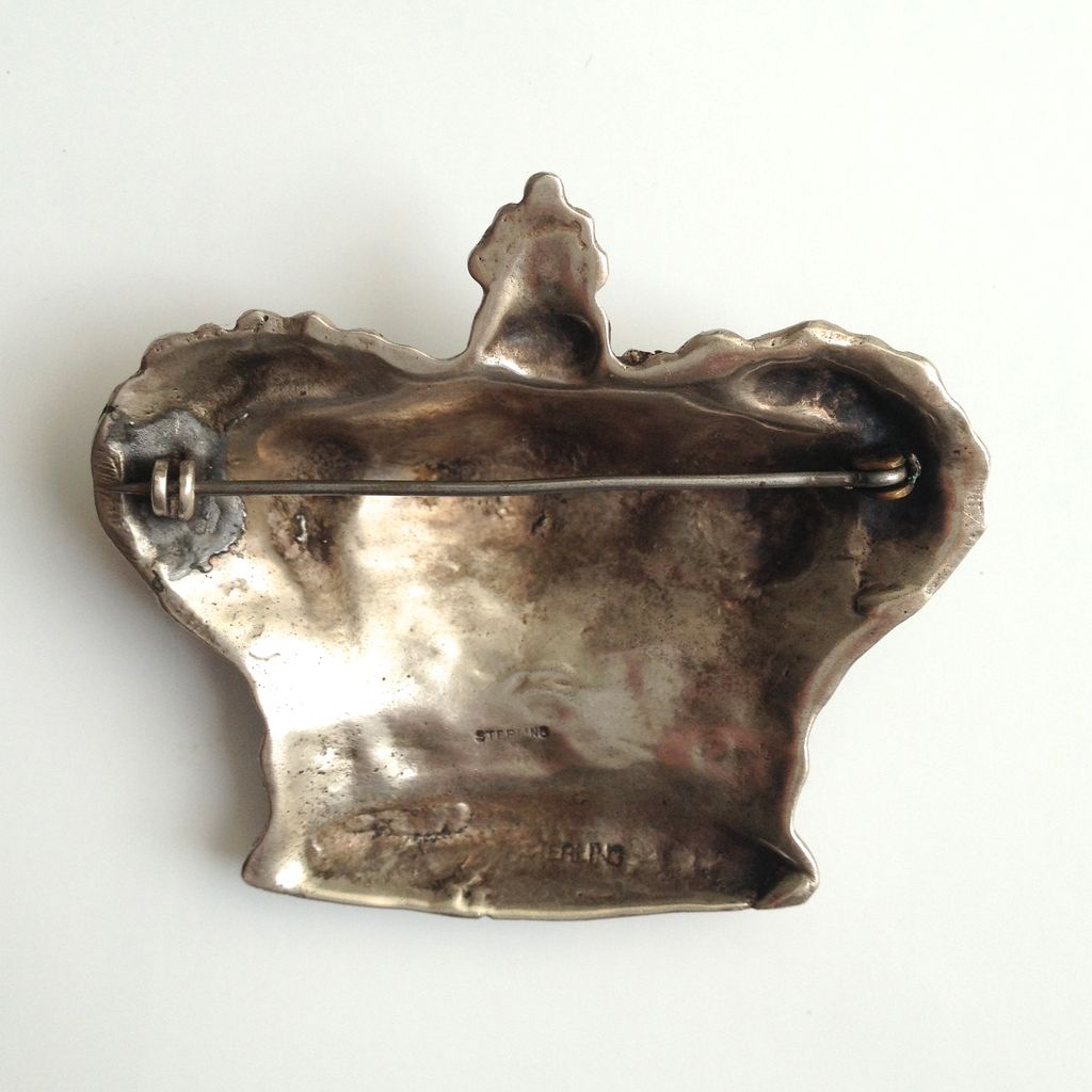 Sterling Silver Large Crown Brooch Sterling Silver Large Crown Brooch