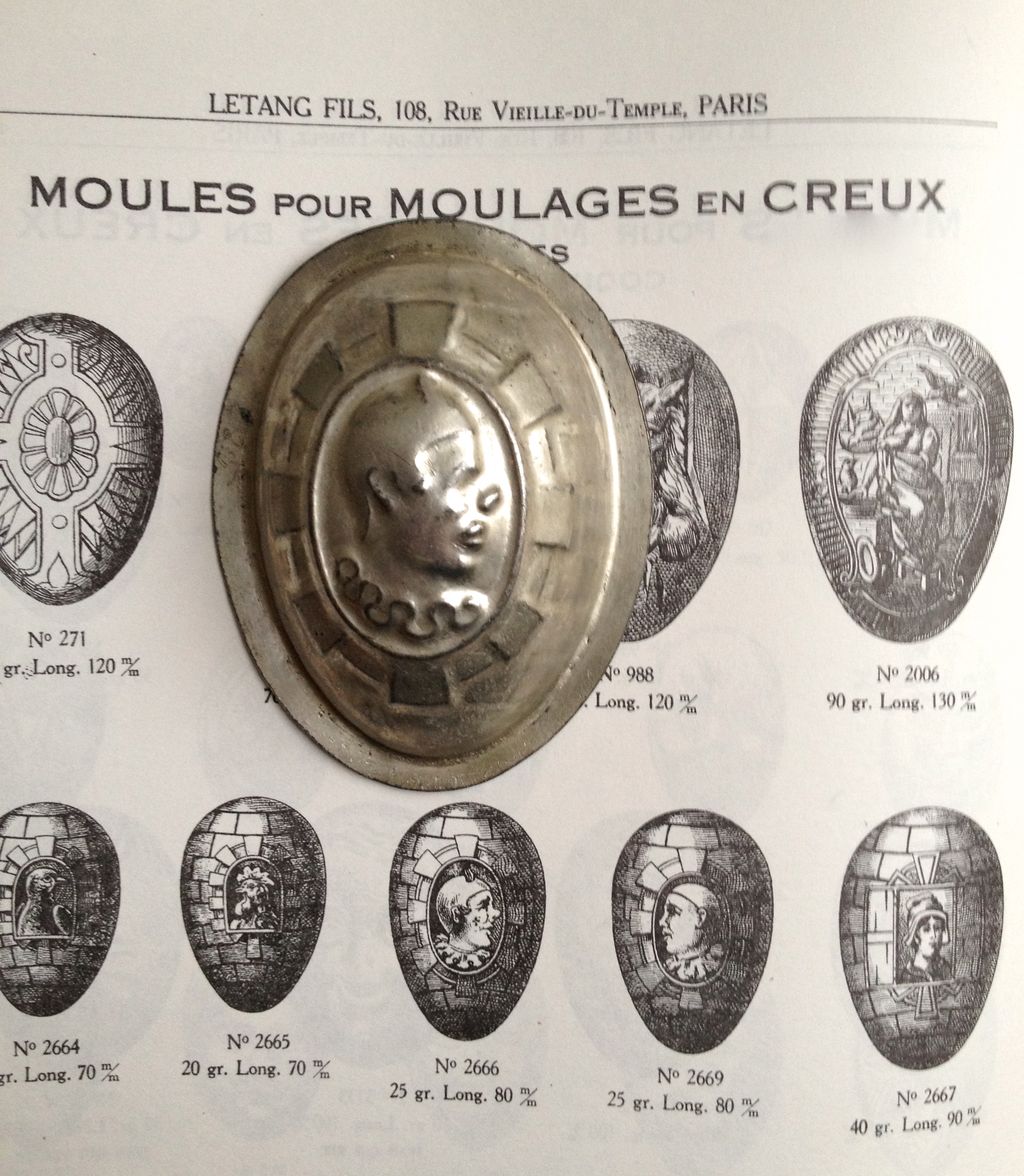 Chocolate Mold French LETANG FILS c1934 Pierrot Egg Chocolate Mold French LETANG FILS c1934 Pierrot Egg
