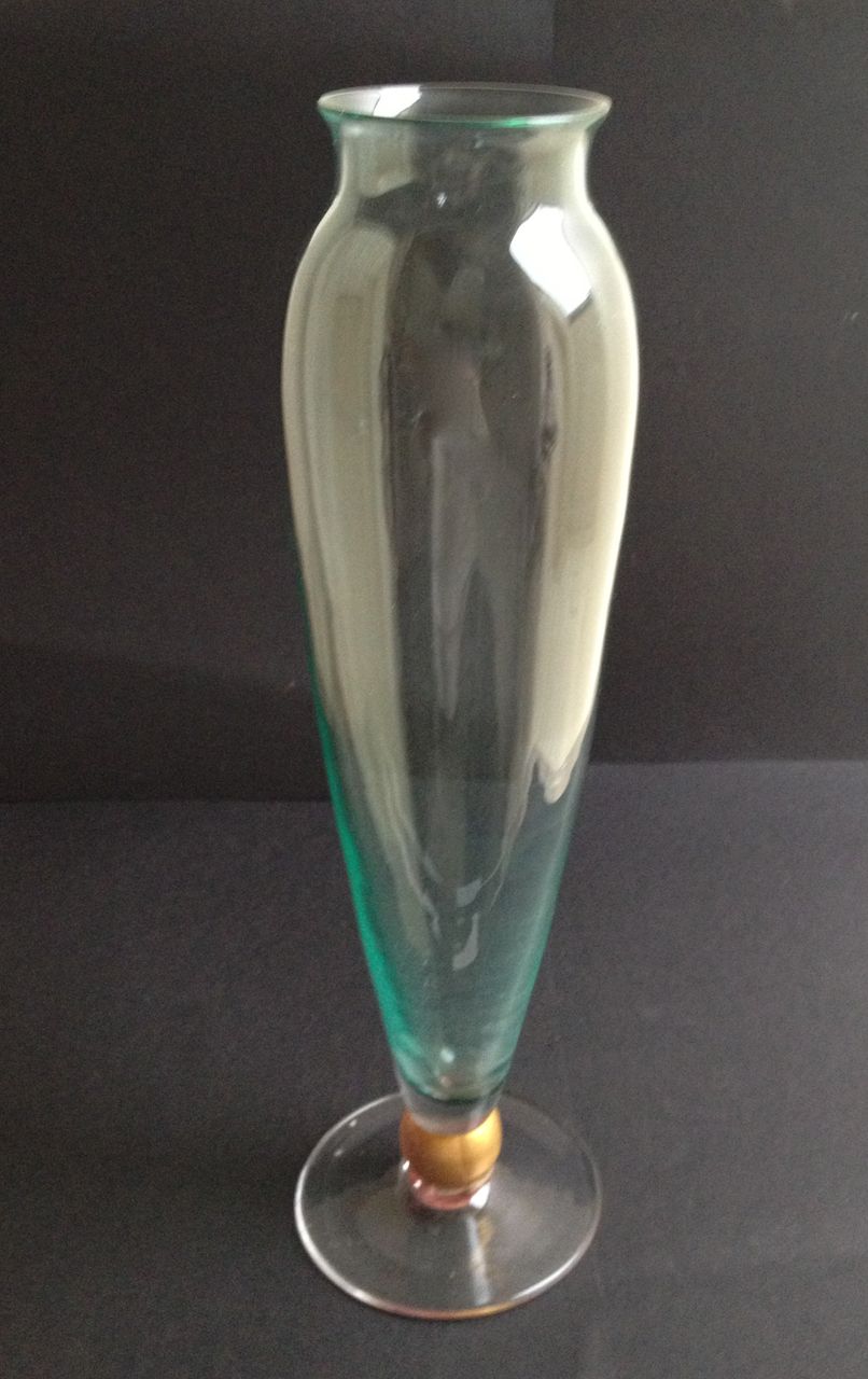 Italian Art Glass Vase with Gold-leaf Italian Art Glass Vase with Gold-leaf