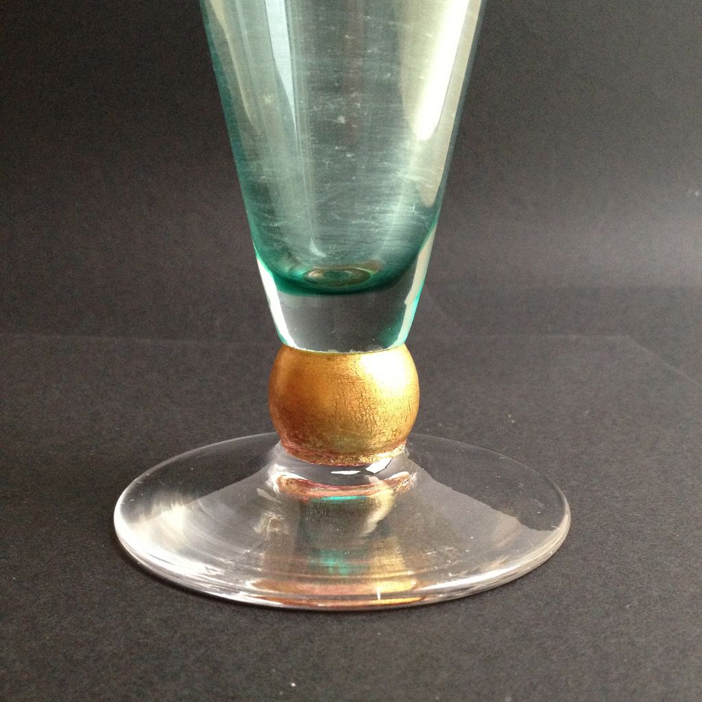 Italian Art Glass Vase with Gold-leaf Italian Art Glass Vase with Gold-leaf