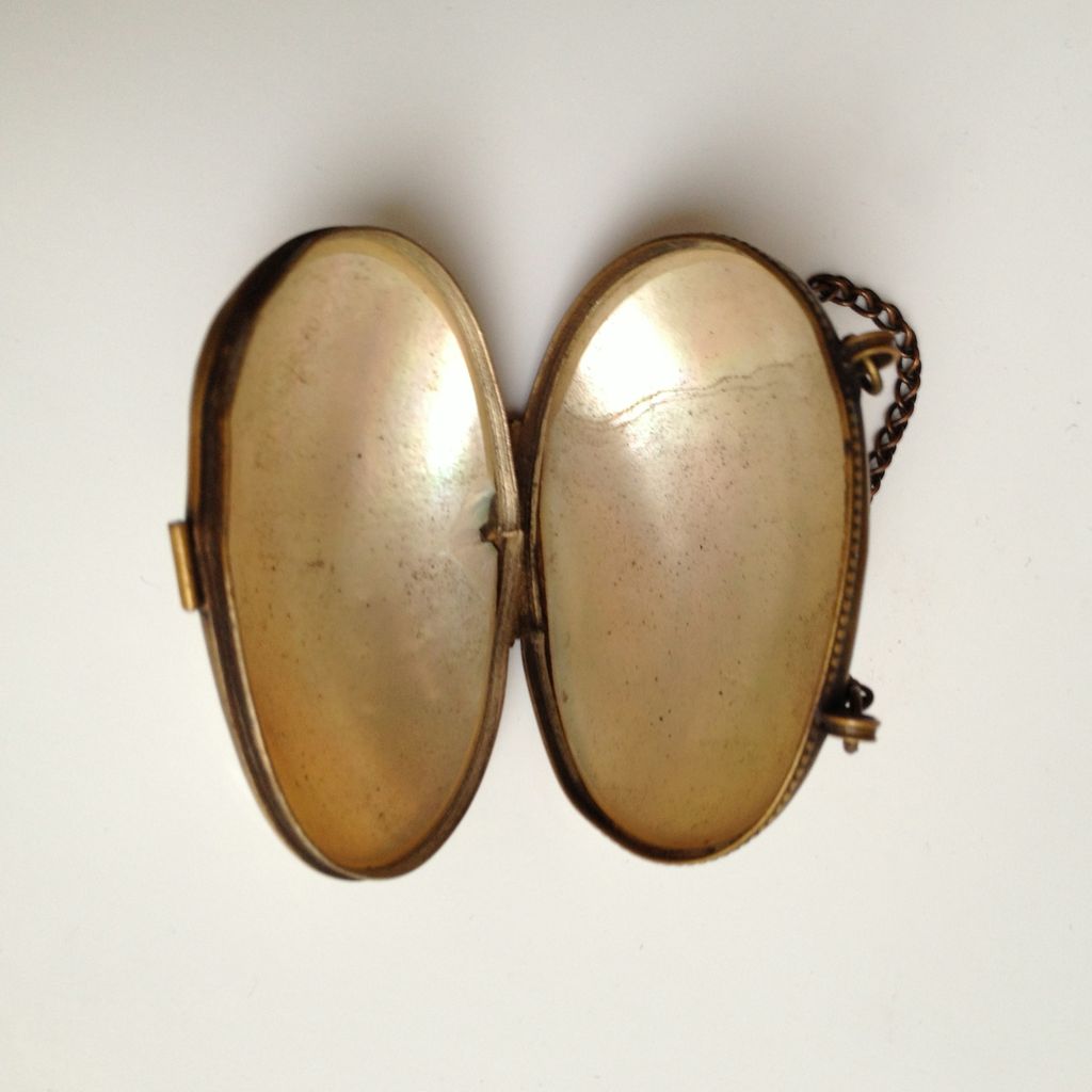 Antique Shell Childs Change Purse with Original Brass Chain Handle Antique Shell Childs Change Purse with Original Brass Chain Handle