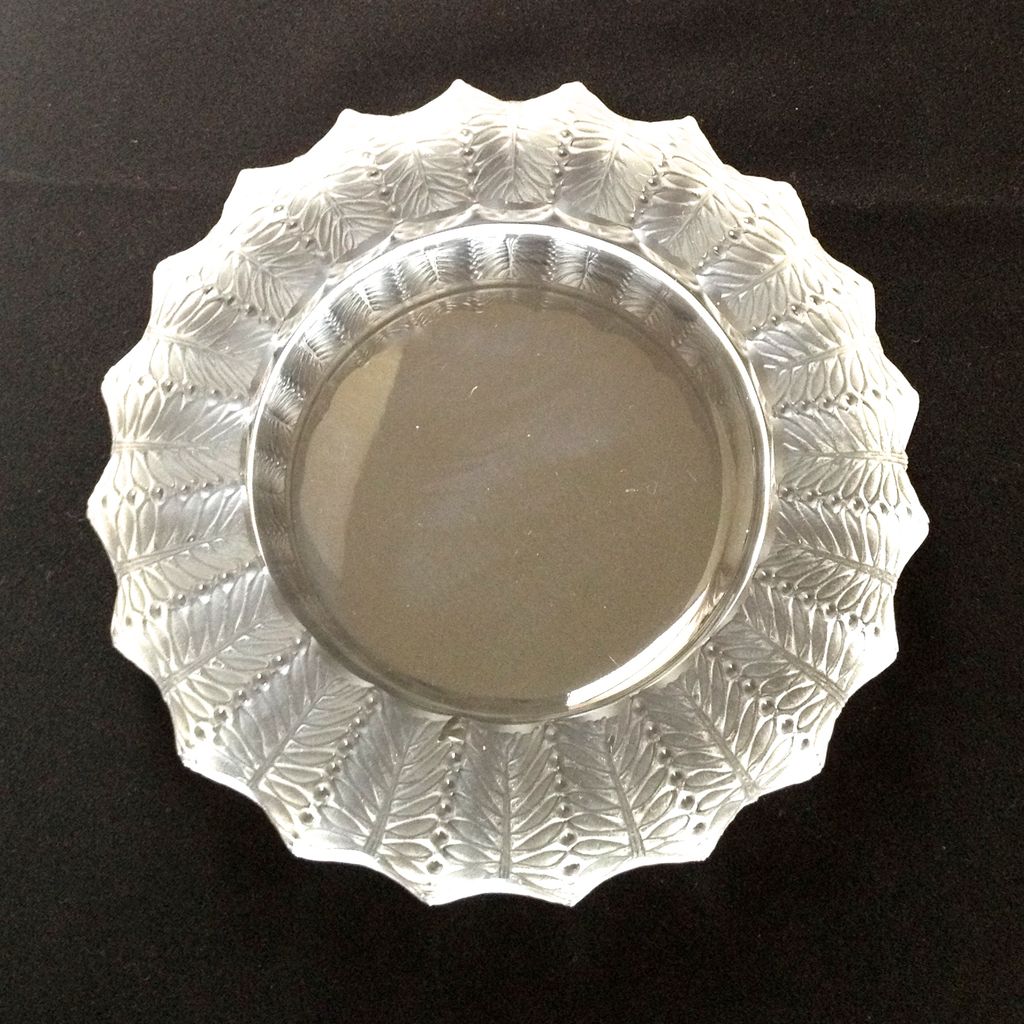 Lalique Crystal Ashtray Signed c 1960s Jamaique Collection Lalique Crystal Ashtray Signed c 1960s Jamaique Collection