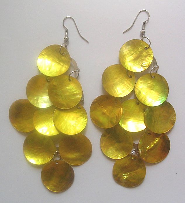 Long and Shimmery Pierced Earrings Long and Shimmery Pierced Earrings