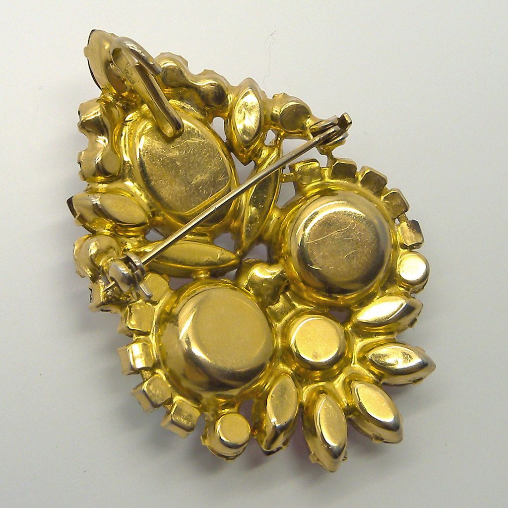 D & E Juliana Pink & Crystal A.B. Rhinestone Pin Brooch D & E Juliana Pink & Crystal A.B. Rhinestone Pin Brooch