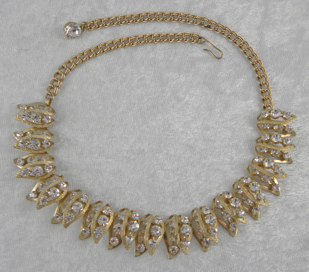Sparkling Goldtone Layered Rhinestone Choker Necklace Sparkling Goldtone Layered Rhinestone Choker Necklace