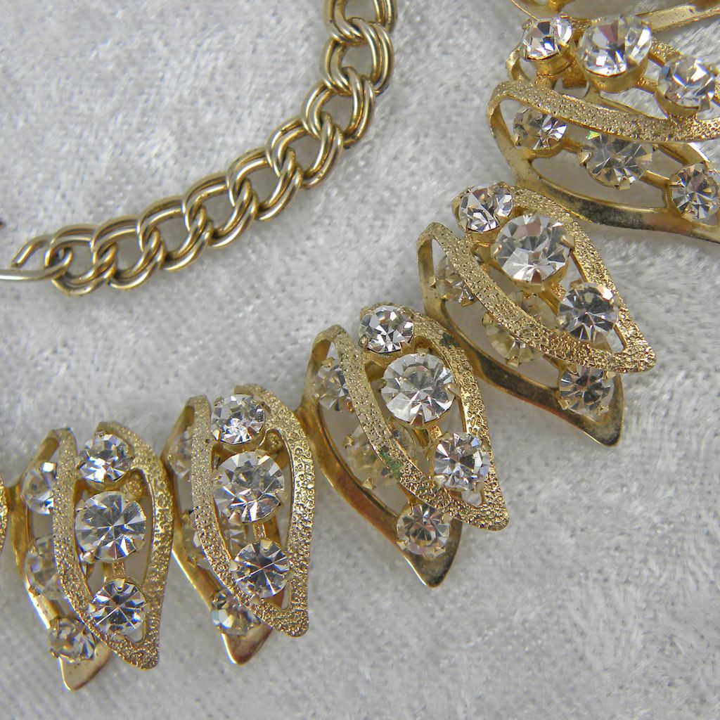 Sparkling Goldtone Layered Rhinestone Choker Necklace Sparkling Goldtone Layered Rhinestone Choker Necklace
