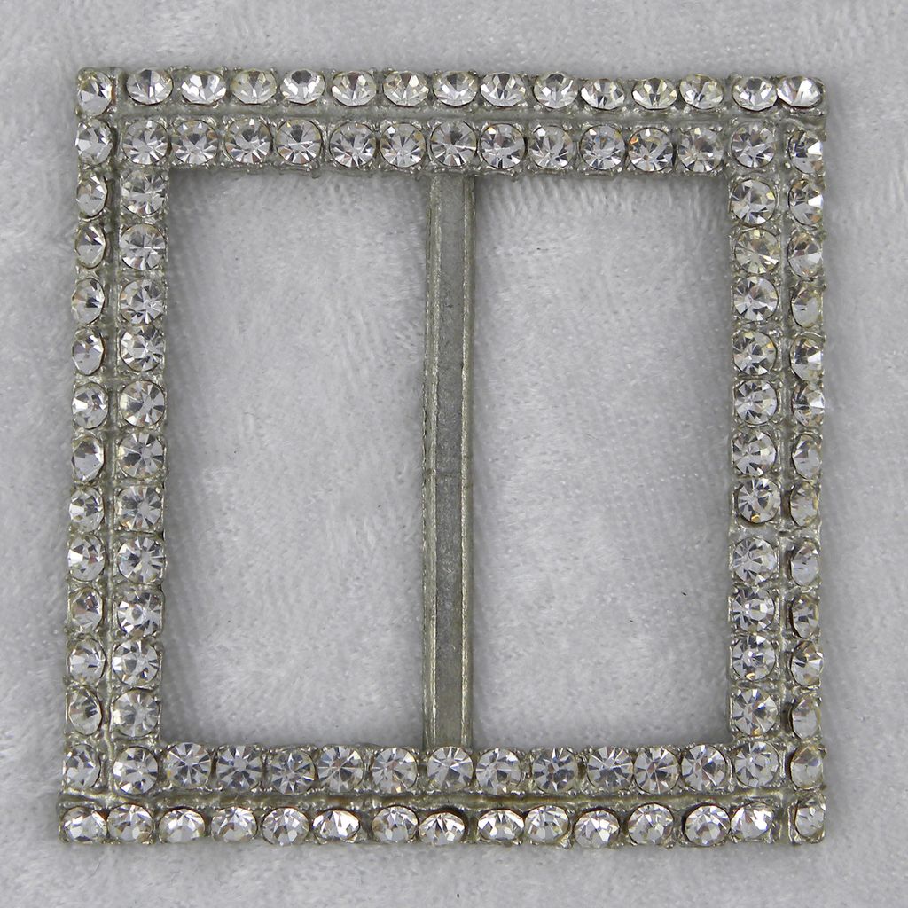 Square Pot Metal & Rhinestone Belt Buckle Square Pot Metal & Rhinestone Belt Buckle