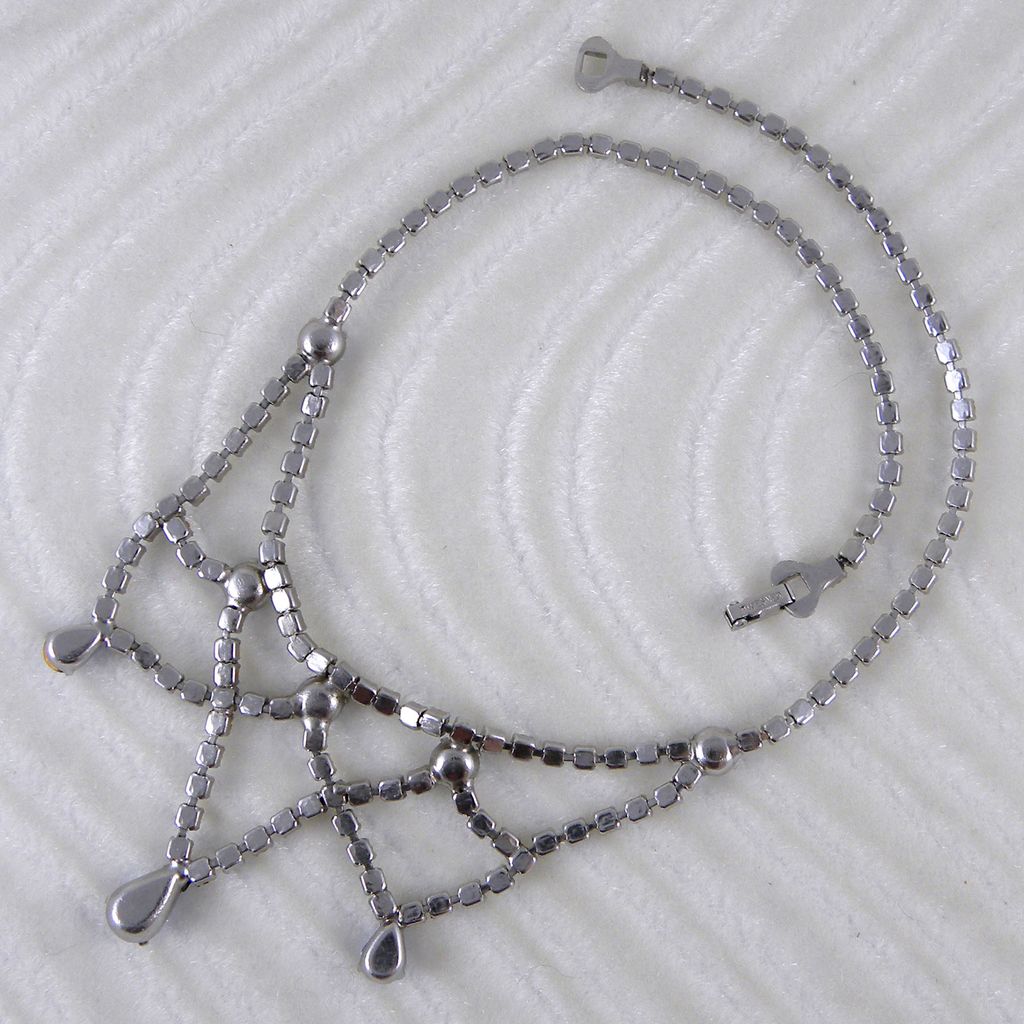 Wiesner Light Blue & Clear Rhinestone Choker Necklace Wiesner Light Blue & Clear Rhinestone Choker Necklace