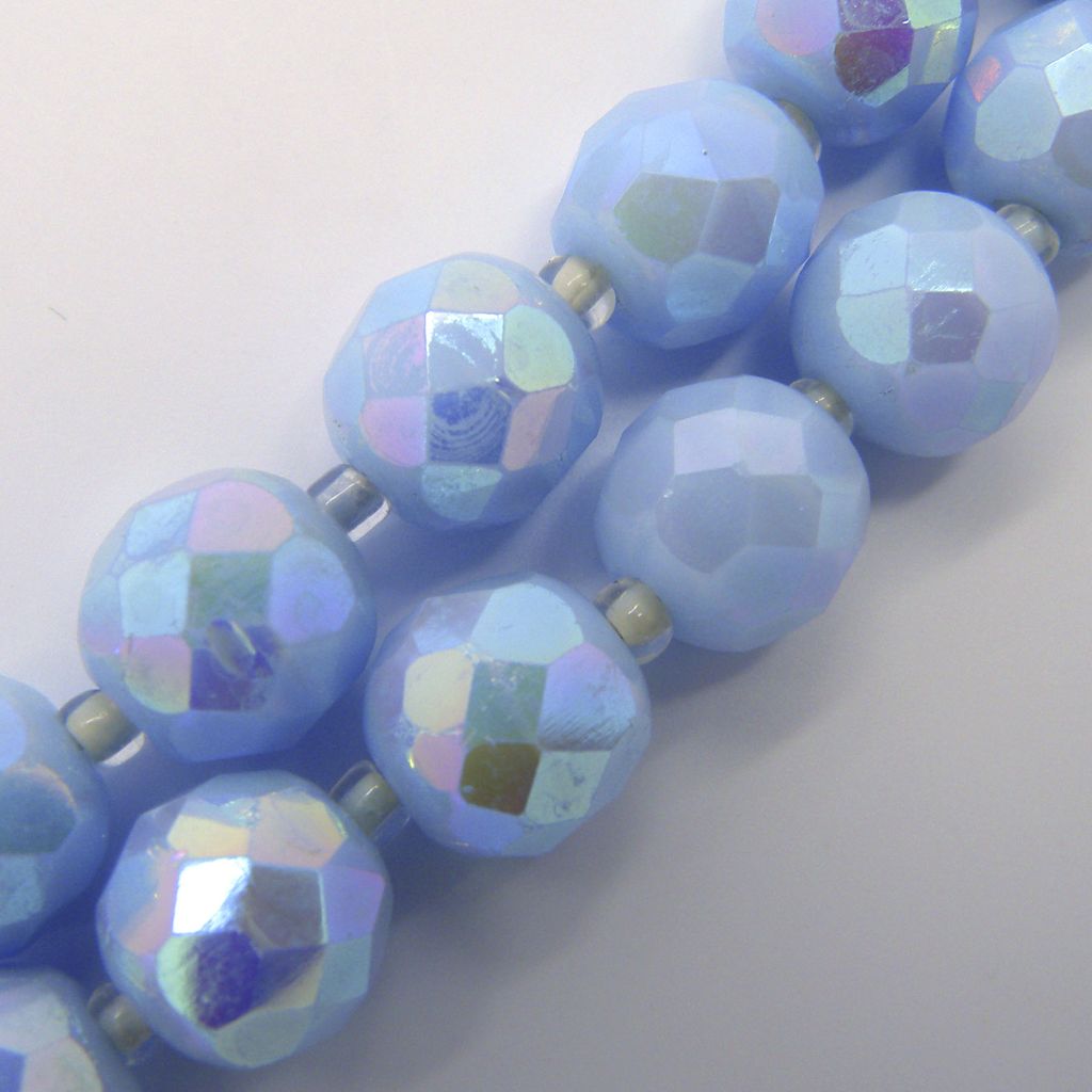 Western Germany Light Blue Two Strand Necklace Western Germany Light Blue Two Strand Necklace