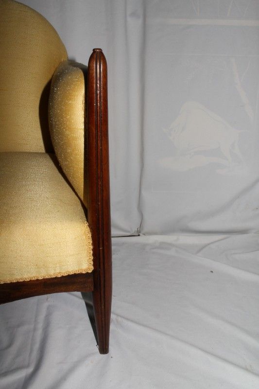 French Classic Pair of Art Deco Library Club Living Room Chairs Circa 1925's French Classic Pair of Art Deco Library Club Living Room Chairs Circa 1925's