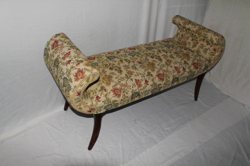 Regency Style Cherry Long Bench for Window, Hall or Bedroom. Circa 1920's Regency Style Cherry Long Bench for Window, Hall or Bedroom. Circa 1920's