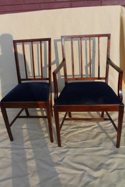Edwarian/English Hepplewhite 12 Dinning Chairs, 2 Arms, 10 Sides Circa 19th Edwarian/English Hepplewhite 12 Dinning Chairs, 2 Arms, 10 Sides Circa 19th