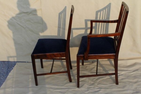 Edwarian/English Hepplewhite 12 Dinning Chairs, 2 Arms, 10 Sides Circa 19th Edwarian/English Hepplewhite 12 Dinning Chairs, 2 Arms, 10 Sides Circa 19th