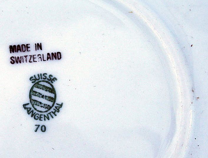 Decorative pair of plates, Stamped "Suisse-Langenthal" Decorative pair of plates, Stamped "Suisse-Langenthal"
