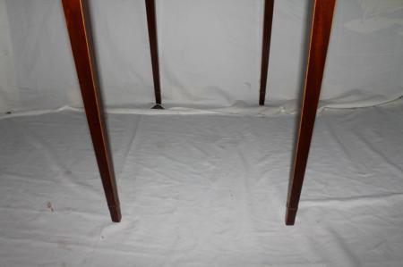 English Regency Style Mahogany Drop Leaf Table, Banded with Inlaid, Circa 1920's English Regency Style Mahogany Drop Leaf Table, Banded with Inlaid, Circa 1920's
