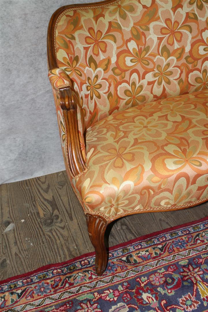 French Louis XV Elegant Walnut Loveseat Circa1920s' French Louis XV Elegant Walnut Loveseat Circa1920s'