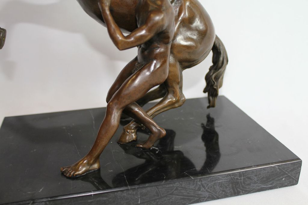 Vintage Pair of Bronze Sculpture of Horses of Marly after Guillaume Coustou Vintage Pair of Bronze Sculpture of Horses of Marly after Guillaume Coustou