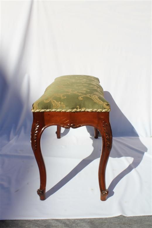 19th French Louis XV Elegant Mahogany Long Bench, Completely Finished 19th French Louis XV Elegant Mahogany Long Bench, Completely Finished