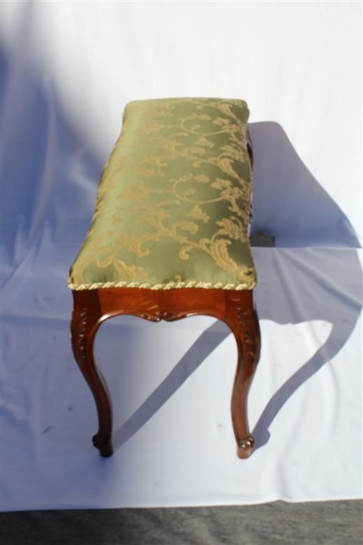 19th French Louis XV Elegant Mahogany Long Bench, Completely Finished 19th French Louis XV Elegant Mahogany Long Bench, Completely Finished