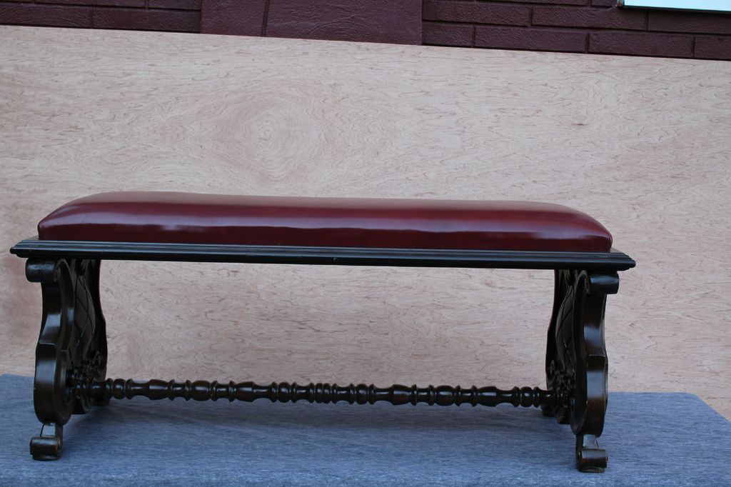 American Walnut Jacobean Style Long Bench, Completely Finished, Circa 19th American Walnut Jacobean Style Long Bench, Completely Finished, Circa 19th