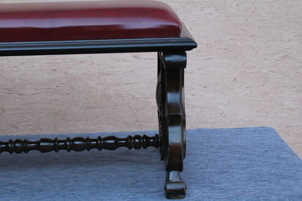 American Walnut Jacobean Style Long Bench, Completely Finished, Circa 19th American Walnut Jacobean Style Long Bench, Completely Finished, Circa 19th