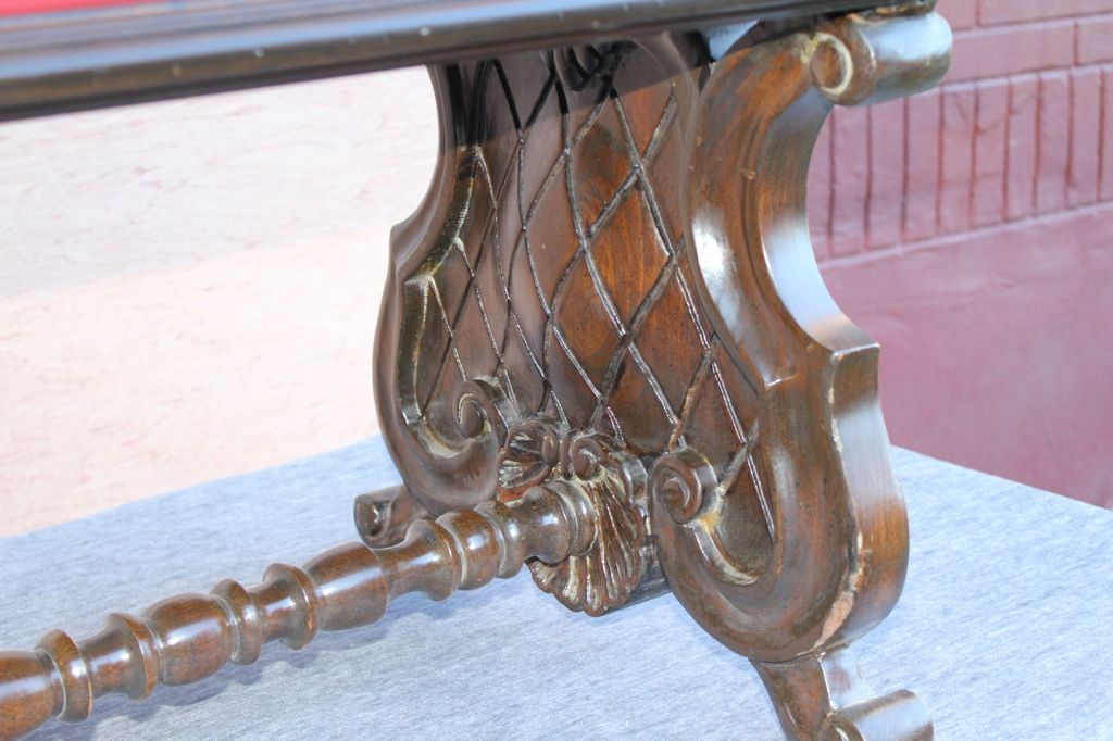 American Walnut Jacobean Style Long Bench, Completely Finished, Circa 19th American Walnut Jacobean Style Long Bench, Completely Finished, Circa 19th