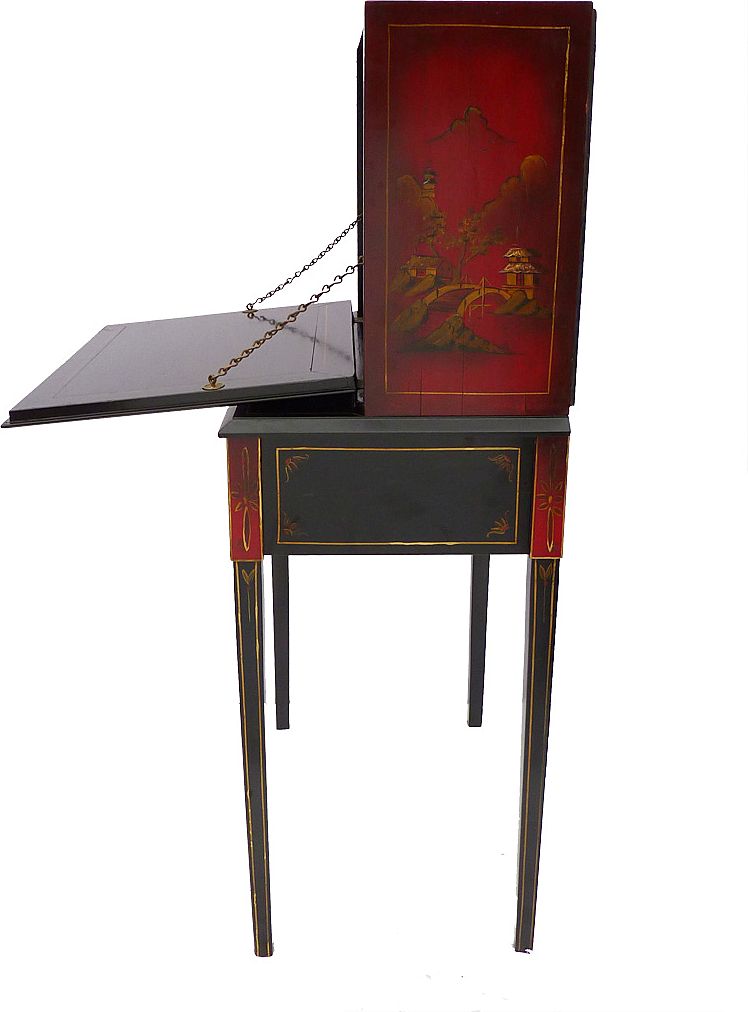 Oriental Hand-Painted Secretary Oriental Hand-Painted Secretary