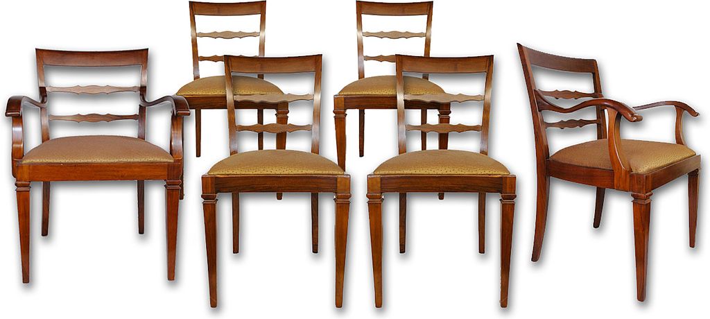 Set of 6, Baker Walnut Dining Chairs, c 1920 Set of 6, Baker Walnut Dining Chairs, c 1920