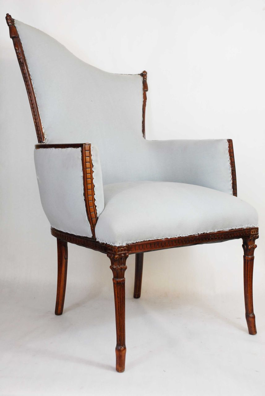 Pair of Decorative Fireplace Side Chairs, c. 1930 Pair of Decorative Fireplace Side Chairs, c. 1930