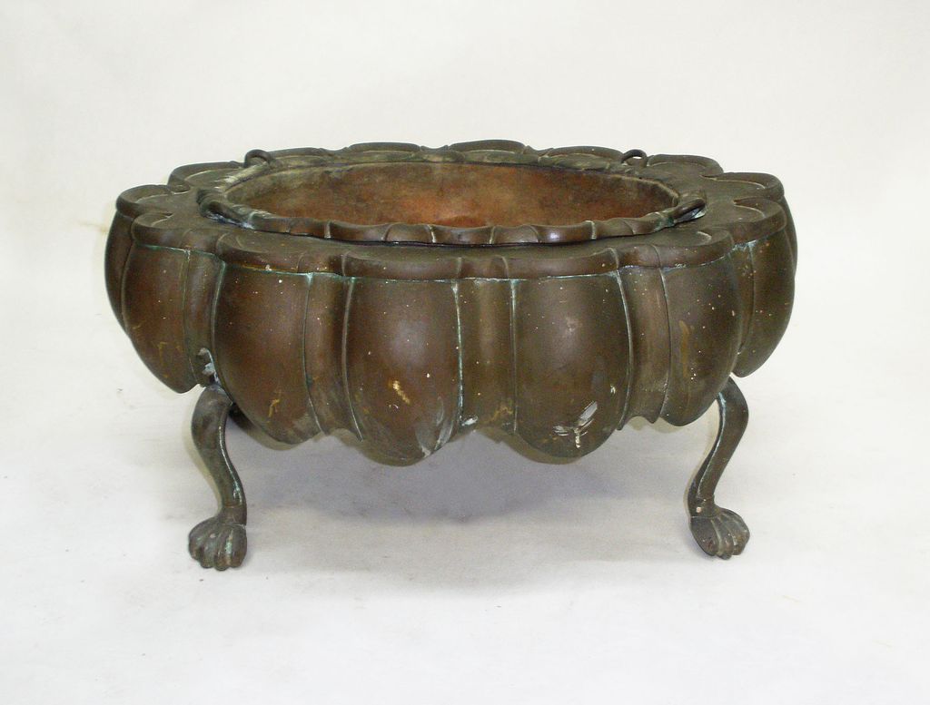 English Bronze Planter w Claw Legs, c. 1850 English Bronze Planter w Claw Legs, c. 1850