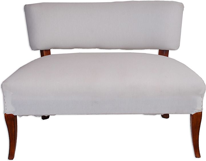Modern Walnut Love Seat, c. 1950 Modern Walnut Love Seat, c. 1950