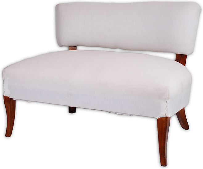 Modern Walnut Love Seat, c. 1950 Modern Walnut Love Seat, c. 1950