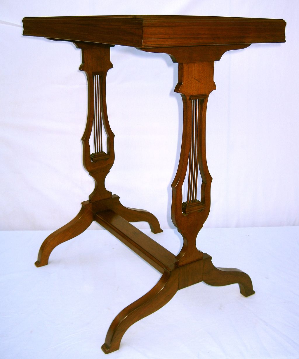 Beautiful Regency Music Walnut Side Table, Turn of the C Beautiful Regency Music Walnut Side Table, Turn of the C