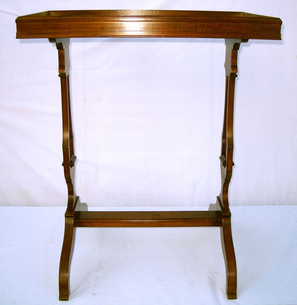 Beautiful Regency Music Walnut Side Table, Turn of the C Beautiful Regency Music Walnut Side Table, Turn of the C