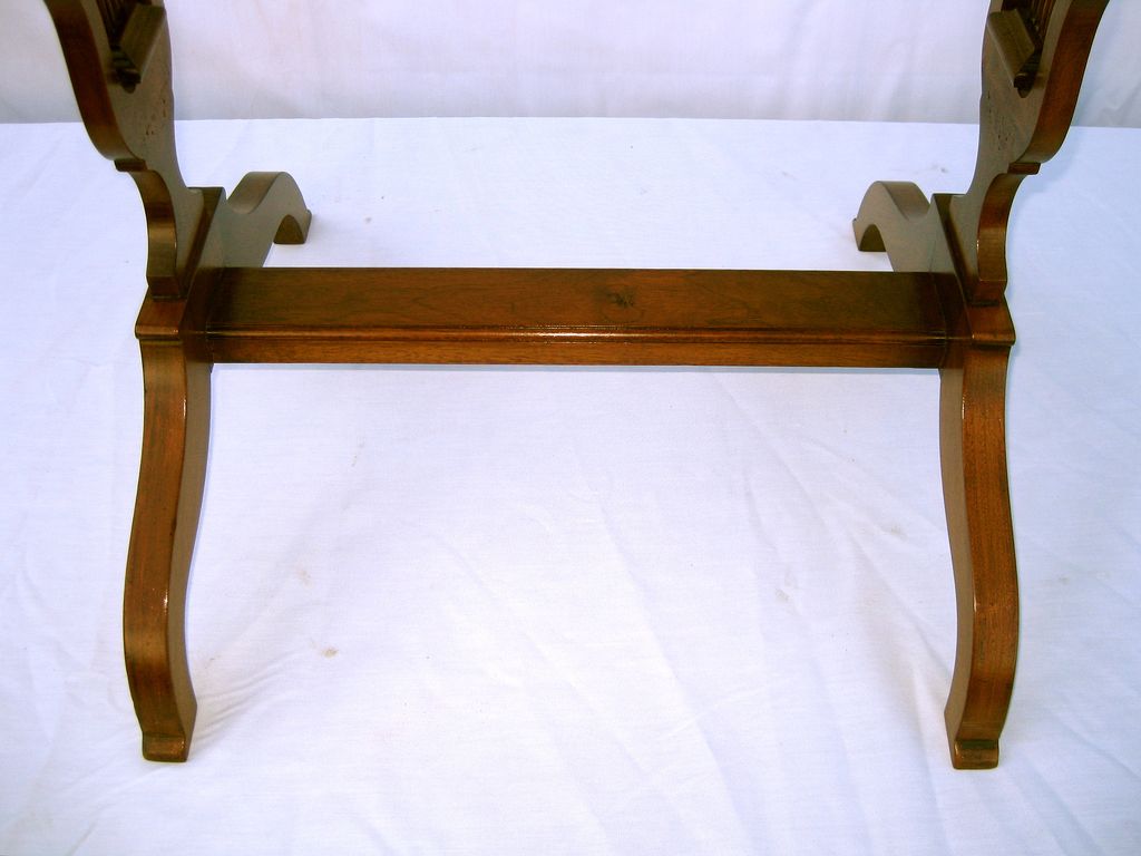 Beautiful Regency Music Walnut Side Table, Turn of the C Beautiful Regency Music Walnut Side Table, Turn of the C