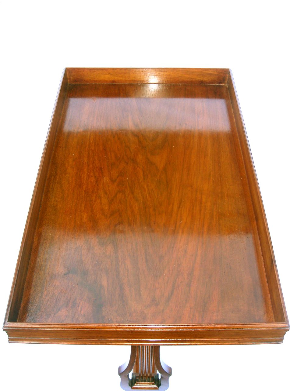 Beautiful Regency Music Walnut Side Table, Turn of the C Beautiful Regency Music Walnut Side Table, Turn of the C