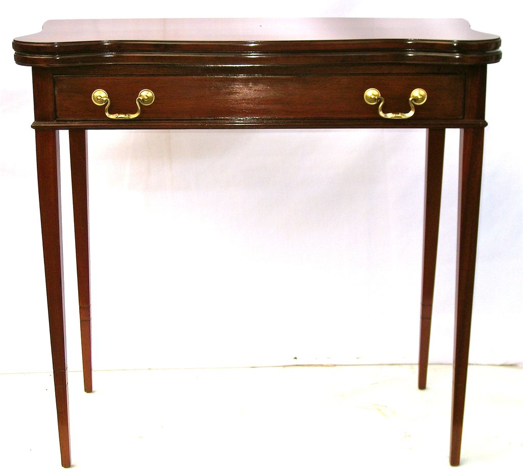 Hepplewhite Mahogany Game Table,Turn of the Century Hepplewhite Mahogany Game Table,Turn of the Century