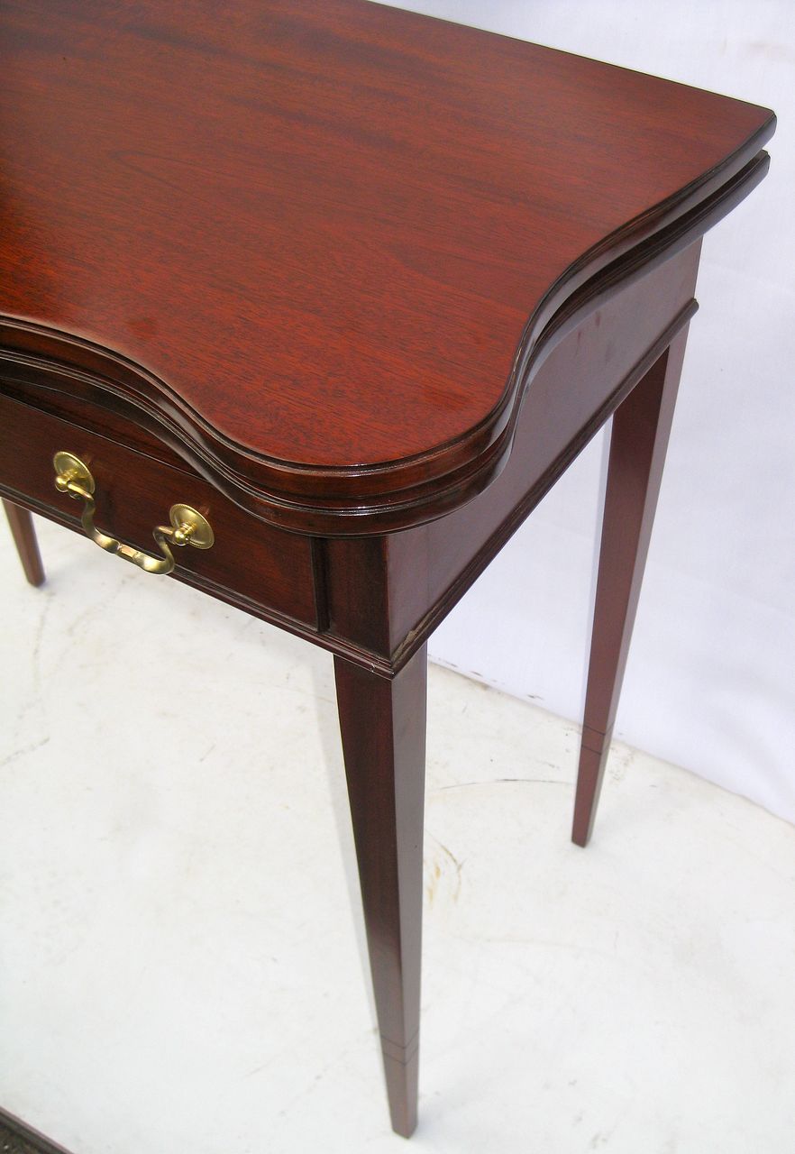 Hepplewhite Mahogany Game Table,Turn of the Century Hepplewhite Mahogany Game Table,Turn of the Century