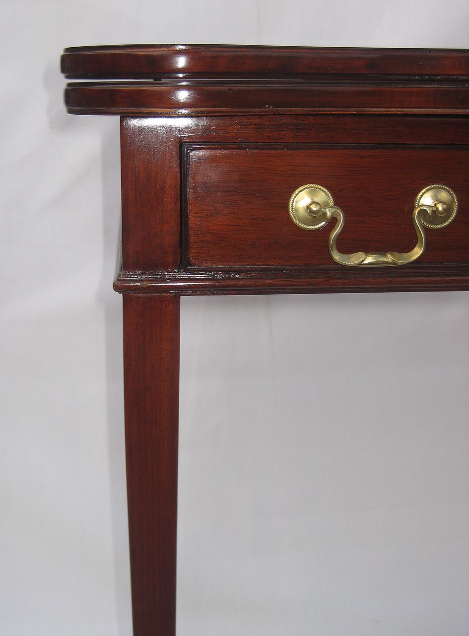 Hepplewhite Mahogany Game Table,Turn of the Century Hepplewhite Mahogany Game Table,Turn of the Century