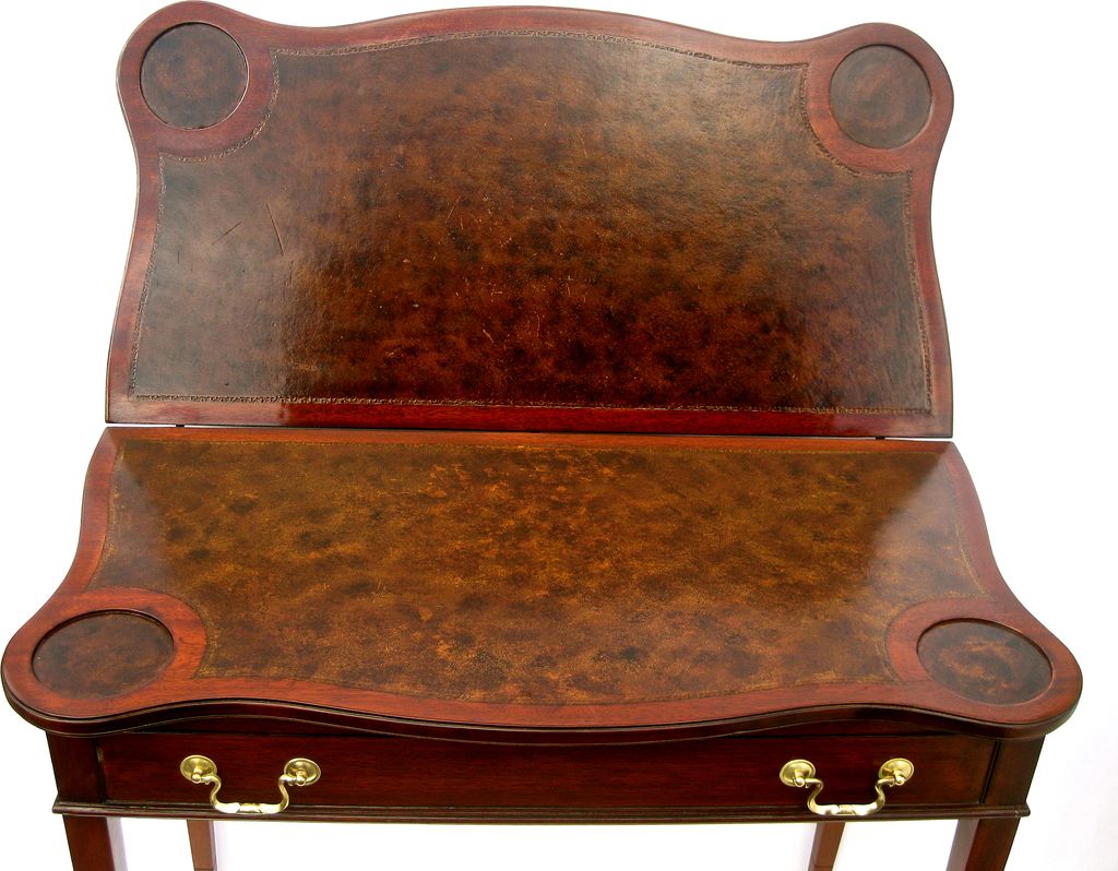 Hepplewhite Mahogany Game Table,Turn of the Century Hepplewhite Mahogany Game Table,Turn of the Century