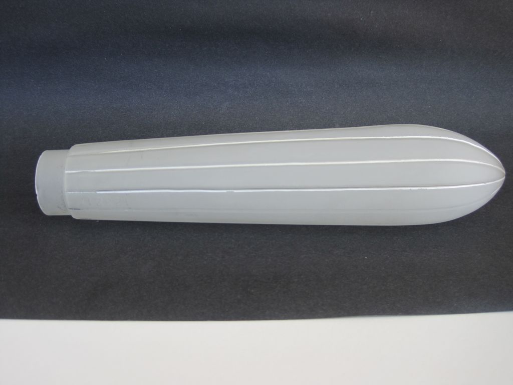 12" Glass Torpedo Lamp Shade For Frankart Lamp 12" Glass Torpedo Lamp Shade For Frankart Lamp
