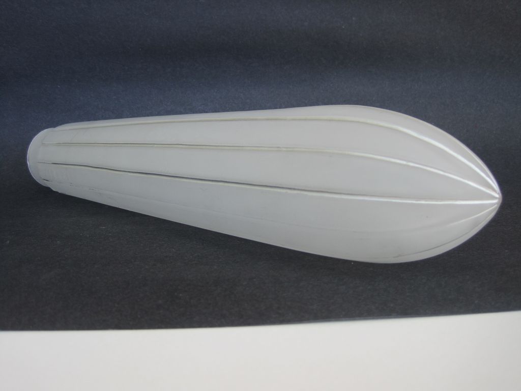12" Glass Torpedo Lamp Shade For Frankart Lamp 12" Glass Torpedo Lamp Shade For Frankart Lamp