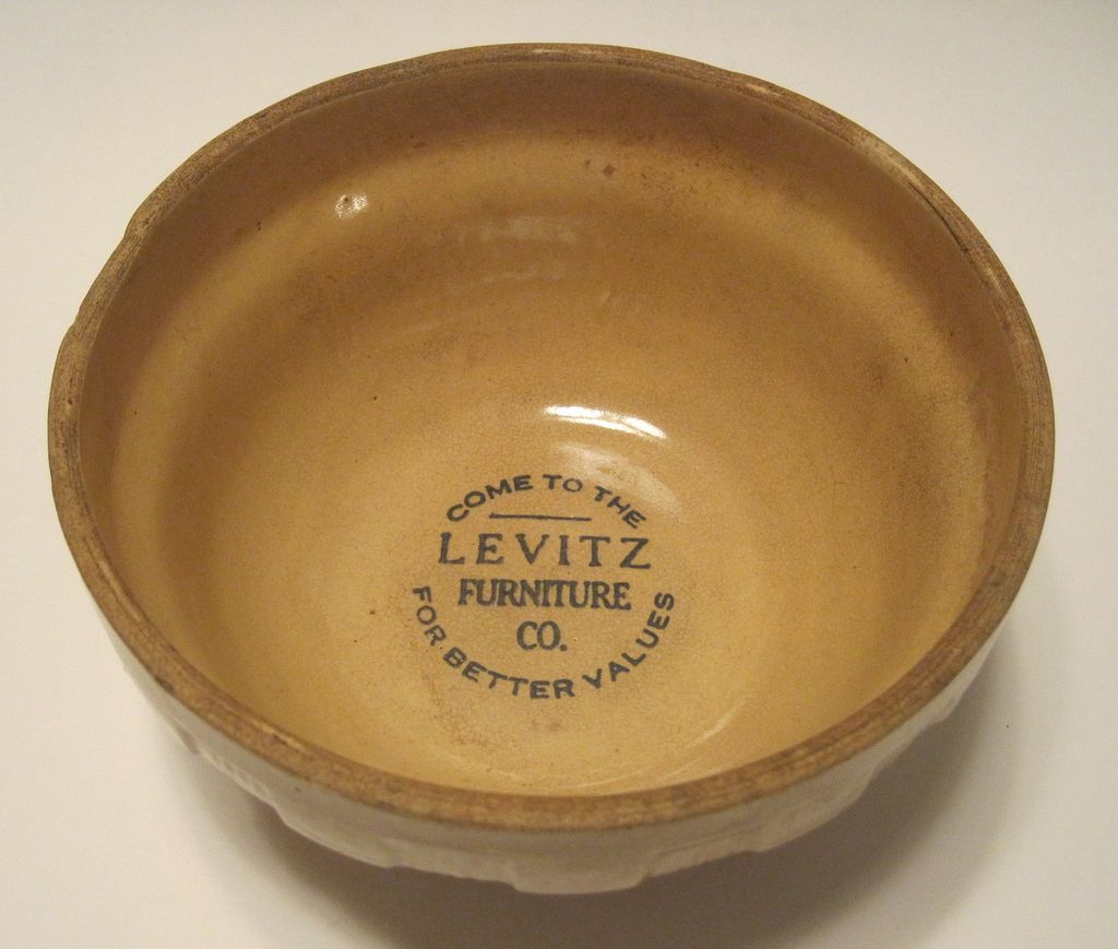 Yellow Ware Bowl Levitz Furniture Advertising Yellow Ware Bowl Levitz Furniture Advertising