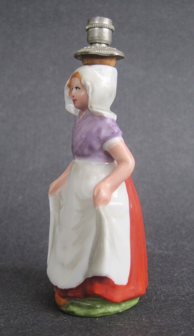 Boldoot Miniature Figural Dutch Girl Perfume Bottle Shaker Boldoot Miniature Figural Dutch Girl Perfume Bottle Shaker