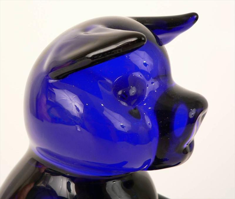 Vintage Large Cobalt Blue Glass Pig Vintage Large Cobalt Blue Glass Pig