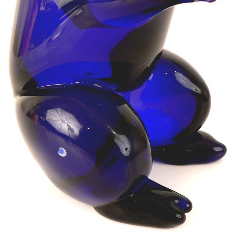 Vintage Large Cobalt Blue Glass Pig Vintage Large Cobalt Blue Glass Pig