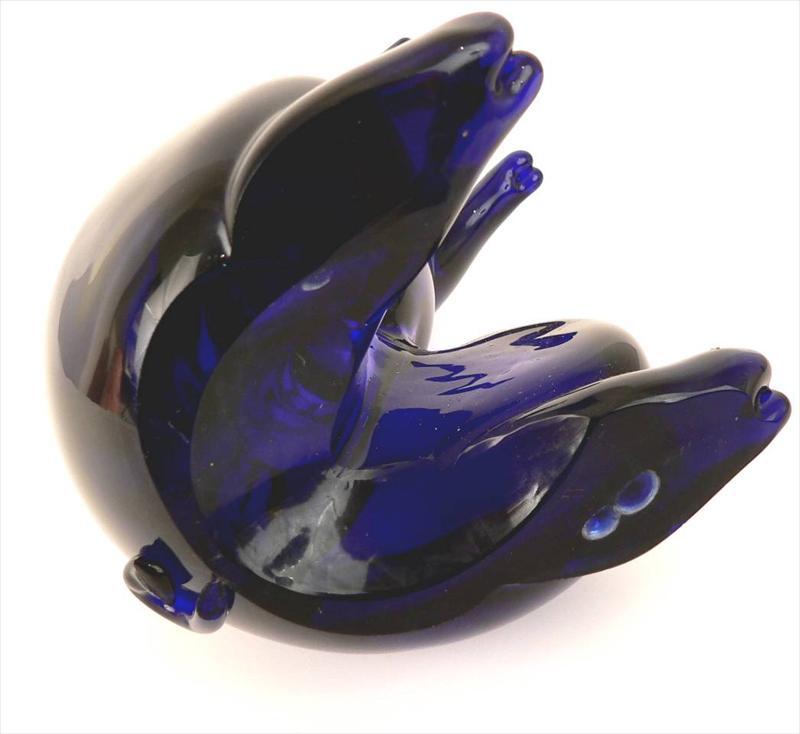 Vintage Large Cobalt Blue Glass Pig Vintage Large Cobalt Blue Glass Pig