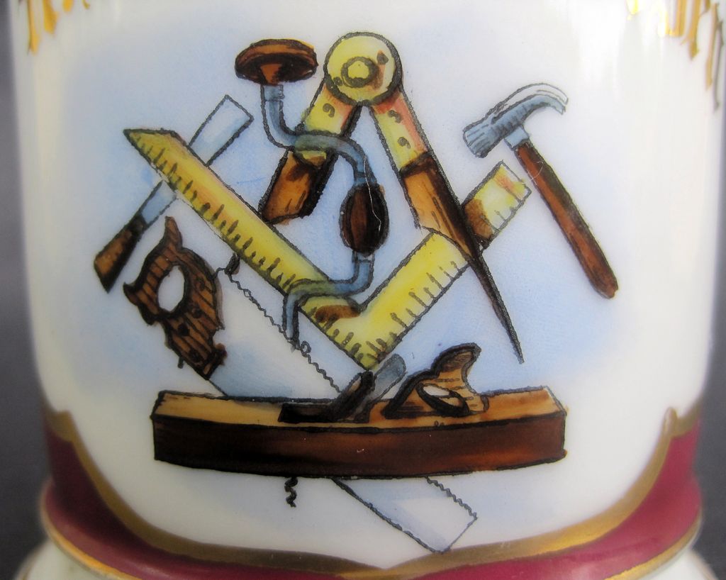 Antique Carpenter Occupational Shaving Mug Antique Carpenter Occupational Shaving Mug